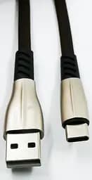Кабель Dengos PLS-TC-PLSK Flat Type-C 1m Black - мініатюра 2