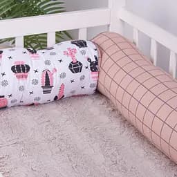 Захисні валики-бортики MirSon Kids Time 18-0004 Pink Cactus, рожеві, 2 шт. - мініатюра 5