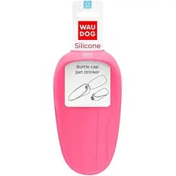 Поїлка-насадка на пляшку Waudog Silicone 165х90 мм рожевий