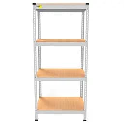 Металевий стелаж Emby Light Series (розмір 1500х900x450мм) 4 полиці ДСП до 100кг Білий