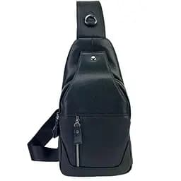 Шкіряний чорний слінг через плече Tiding Bag A25F-6809-1A чорний - мініатюра 3