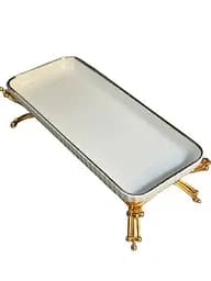 Керамічне блюдо 1565 G для сервірування з декоративною підставкою 30х12,5см