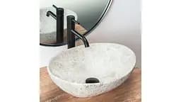 Умивальник Rea Sofia Light Stone 34,5x41 grey (REA-U0165), Матова - мініатюра 2