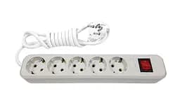 Удлинитель 3 метра 5 гнезд с заземлением и кнопкой (провод 100% медь)  MODERN (18308) ТМ LUMANO