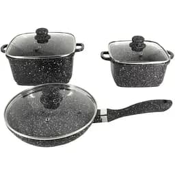 Набор кастрюль со сковородой Styleberg ST-1505 6 предметов с гранитным покрытием для всех типов плит