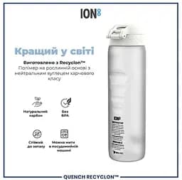 Пляшка для води ION8 1000 мл BPA Free Times To Drink (ЕКО пляшка) Ice (I8RF1000PIMOT2) - мініатюра 6