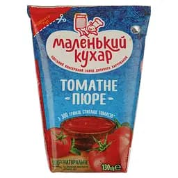 Упаковка томатного пюре Маленький кухар 10% 2.86 кг (130 г х 22 шт.) - мініатюра 2