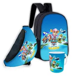 Набір дитячий Щенячий патруль рюкзак 36х27см сумка-бананка, кружка з принтом для хлопчика (01630)