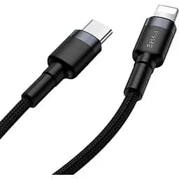 Кабель Baseus Cafule cable Type-C to iP PD 18W/20W 1m Gray+Black - мініатюра 4
