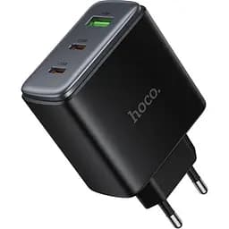 Мережевий зарядний пристрій Hoco C160A Upgrade PD65W Black (6942007672009) [163534] - мініатюра 2