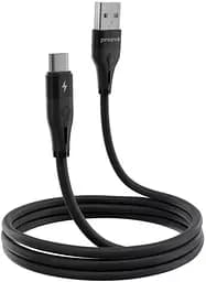 Кабель Proove Soft Silicone USB to Type-C 2.4A (1m) black (CCSO20001201)