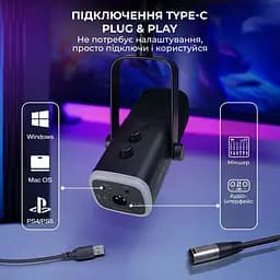 Мікрофон Fifine Black (AM8T) - мініатюра 2