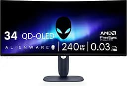Монітор 34" Dell AW3425DW QD-OLED Curved UWQHD OLED 240Hz (210-BRTW)