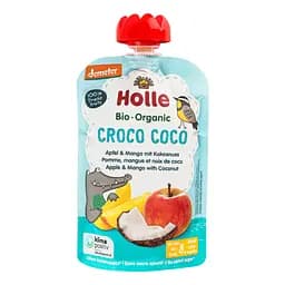 Пюре Holle Croco Coco, з яблуком, манго та кокосом, 100 г