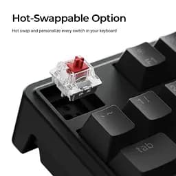Клавіатура Keychron C3 Pro V2 87Key K pro Brown USB-A QMK Hot-swap 8K EN/UKR RGB Black (C3PX-H3-UA) - мініатюра 3
