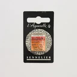 Акварельна фарба Sennelier, полукювета, S3, Китайський помаранчевий (Chinese Orange)
