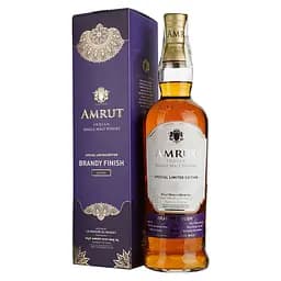 Уцінка. Віскі Amrut Brandy Finish 2014 60% 0.7 л в подарунковій упаковці 