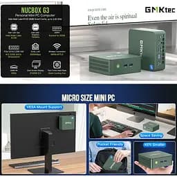 Неттоп GMKtec G3 8/256GB Green [157597] - мініатюра 6