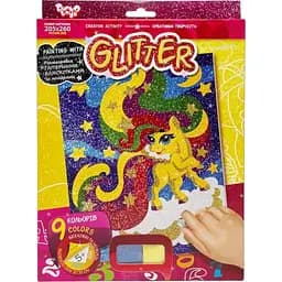 Раскраска глитерными блестками по номерам Danko Toys Пони РГН-02-01 мини 20.5х26 см