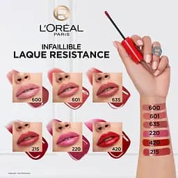 Помада для губ L'Oreal Paris Infaillible Laque Resistance №420 рідка 4.5 мл - мініатюра 7