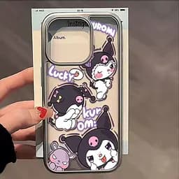 Силіконовий чохол Kuromi (Sanrio) для iPhone 15 Plus - мініатюра 4