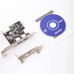 Контролер PCI-E USB3.0 (2ext. Molex) Low Profil, NEC, RTL - мініатюра 5