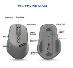 Миша бездротова 2 режимна Apayado T02 Pro Dual Mode Wireless Mouse сіра - мініатюра 3