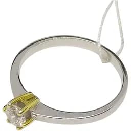 Золоте кільце Столична Ювелірна Фабрика з фіанітом. 140627БЖ 16,5