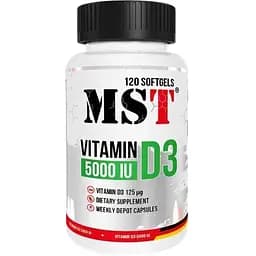 Вітамін D3 MST Vitamin D3 5000 IU, 120 капсул