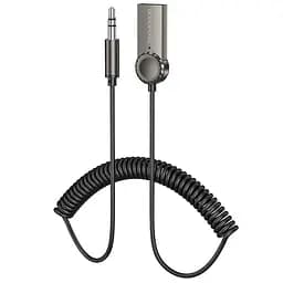 Bluetooth аудіо ресивер Borofone BC56 Peaceful (AUX 3.5mm+USB-A) Metal gray