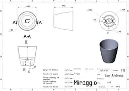 Умивальник Miraggio SAN ANDREAS (0001115) Mirasoft, Матовий, Накладний, Білий - мініатюра 2