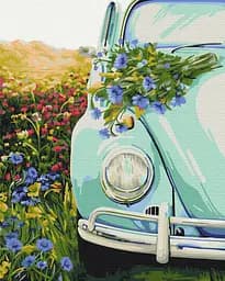 Картина по номерам на подрамнике Brushme Ретро в поле