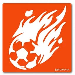 Трафарет для био-тату Футбол-2 Fresh Tattoo j098-24*24см, размер 24 х 24см