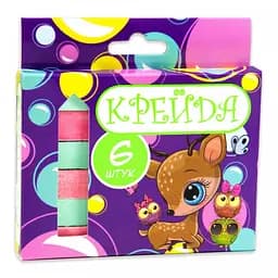 Мелки "Квадрат школьный" Strateg 50113, 6 штук, разноцветные