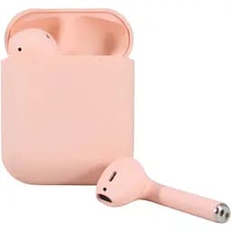 Бездротові блютуз навушники TWS i12 з боксом для заряджання Pink (au174)