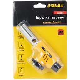Газовий паяльник Sigma з керамічним соплом і п'єзопідпалом (2901421) - мініатюра 2