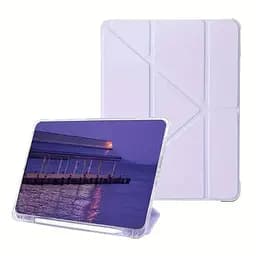 Обкладинка BeCover Ultra Slim Origami Transparent з кріпленням Apple Pencil для Apple iPad Air 4/5 2020/2022 10.9" Purple (711105) - мініатюра 2
