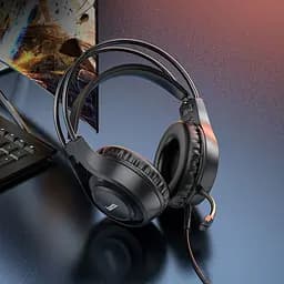 Навушники Hoco стерео з мікрофоном W106 Tiger gaming чорні - мініатюра 2