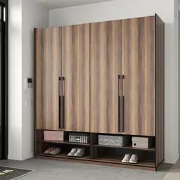 Шкаф для одежды Flamecame с полочками и штангой на 4 двери в прихожую FR-09