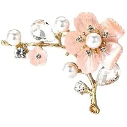 Брошь Цветок сливы розовая