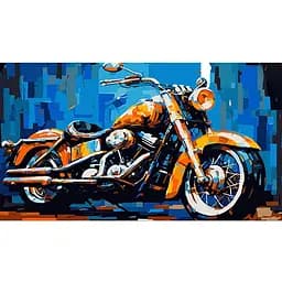 Набір для розпису по номерах Strateg Ретро-байк 50х25 см (WW168)