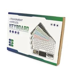 Клавіатура бездротова Voltronic YT-K333, розкладна, 78 клавіш, Touchpad, (Eng/Pyc), 2.4G, вбудований акумулятор, 245x165mm, Black/Transparent, Box - мініатюра 2