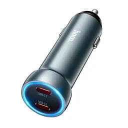 Адаптер автомобильный Hoco Prosperous (2C) Car charger Z54B 2Type-C, PD/QC, 60W/3A|