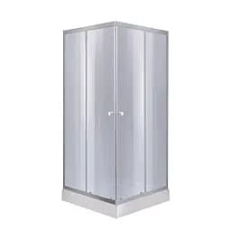 Душевая кабина Lidz Wawel SC90x90.SAT. LOW.GR, стекло тон. 4 мм + Lidz Душевой поддон Kapielka ST90x90x14, Универсальная, тонированная