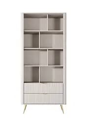 Стелаж Perfect Home Ланте / Lante 2S з 2 шухлядами і золотими ніжками Беж (PFH-091103) - мініатюра 5
