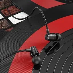 Навушники Hoco M79 Cresta universal earphones with microphone Black - мініатюра 3