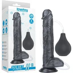 Фалоімітатор LoveToy Squirting 11'' 28 см чорний