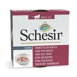 Консерва для котів Schesir Tuna with Dentex 85 г тунець із зубаном у желе натуральні