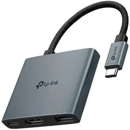 Хаб Usb TP-Link 3-in-1, Grey, Type-C 3.1 - 1xType-C (100 Вт) / 1xUsb 3.0 / HDMI 4K, 18 см, алюминиевый корпус (UH3020C)