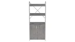 Етажерка 3/60 Ferrum-decor Серії Конект із тумбою 144x60x28 Білий ДСП Бетон (FRD-104455) - мініатюра 4